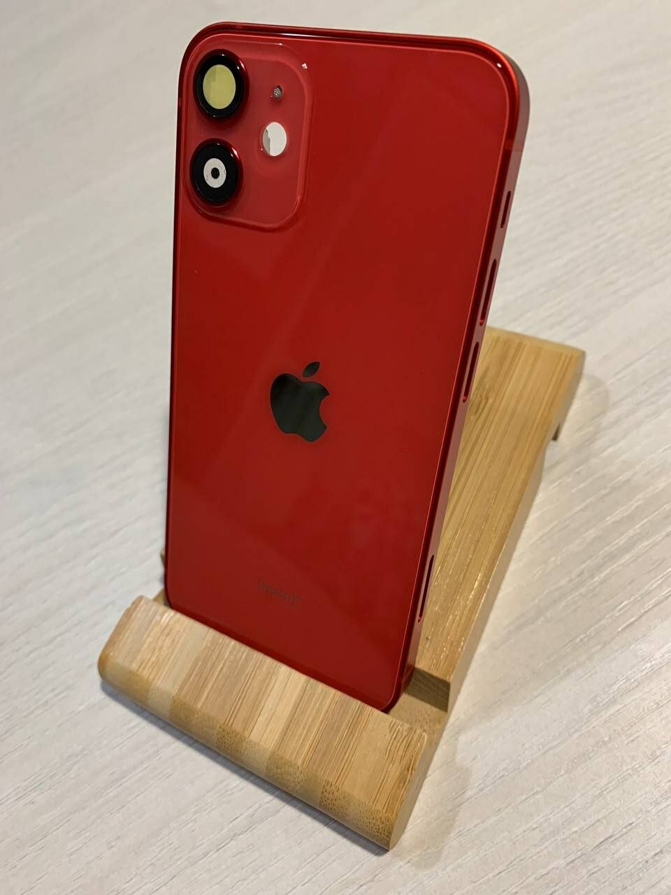 Корпус для IPhone 12 mini красный (RED), комплект кнопок, сим-лоток