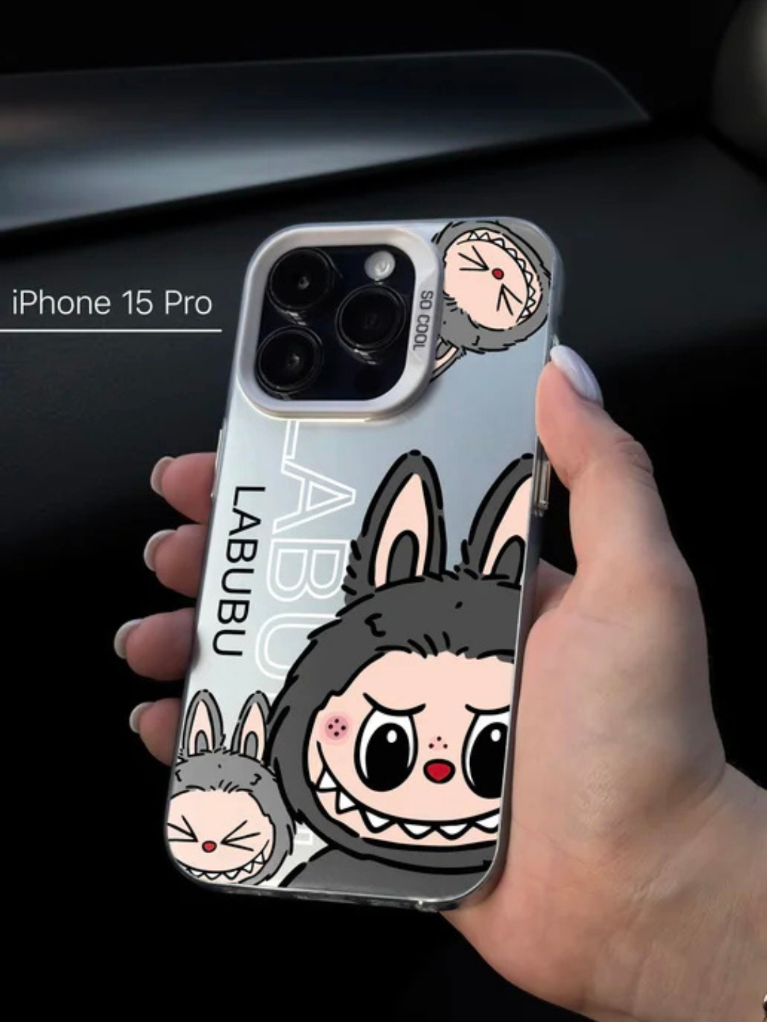 Чехол LABUBU для iPhone 12, 13, 14, 15, 16 Pro, Pro Max, защита, мягкий силикон — фото 1