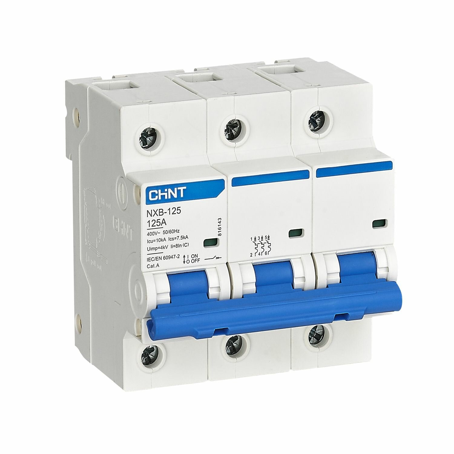 816139 Авт. выкл. NXB-125 3P 80A 10кА х-ка C (R)(CHINT)