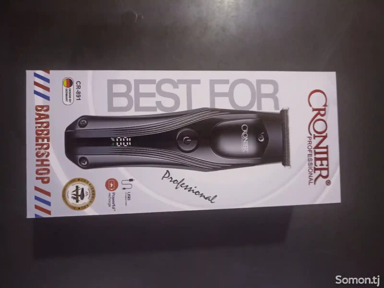 Машинка для стрижки Cronier CR-891, для волос и бороды, питание от USB, быстрая зарядка