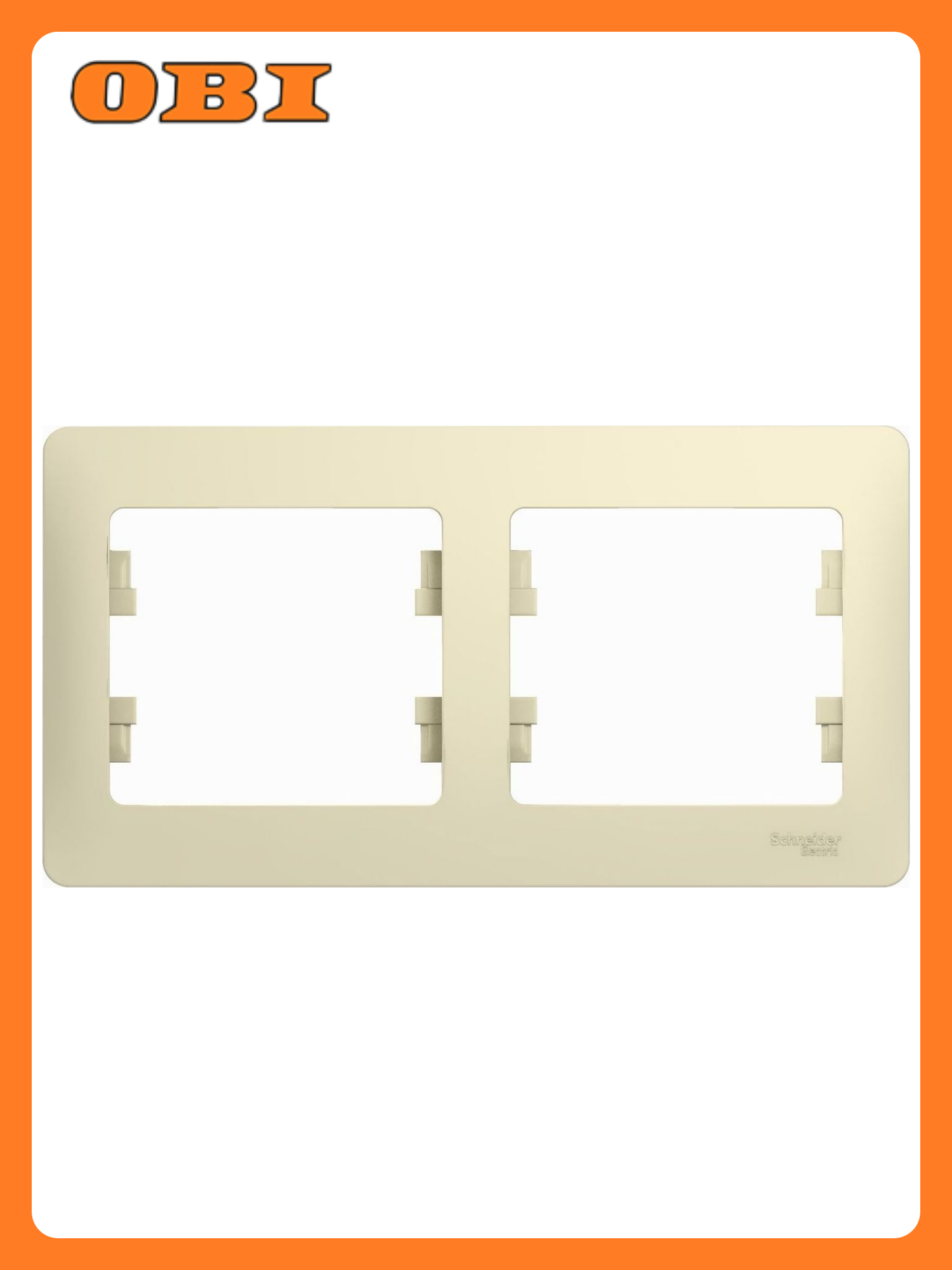 Рамка Schneider Electric GLOSSA GSL000202, пластик, бежевый, IP20, 2 гнезда