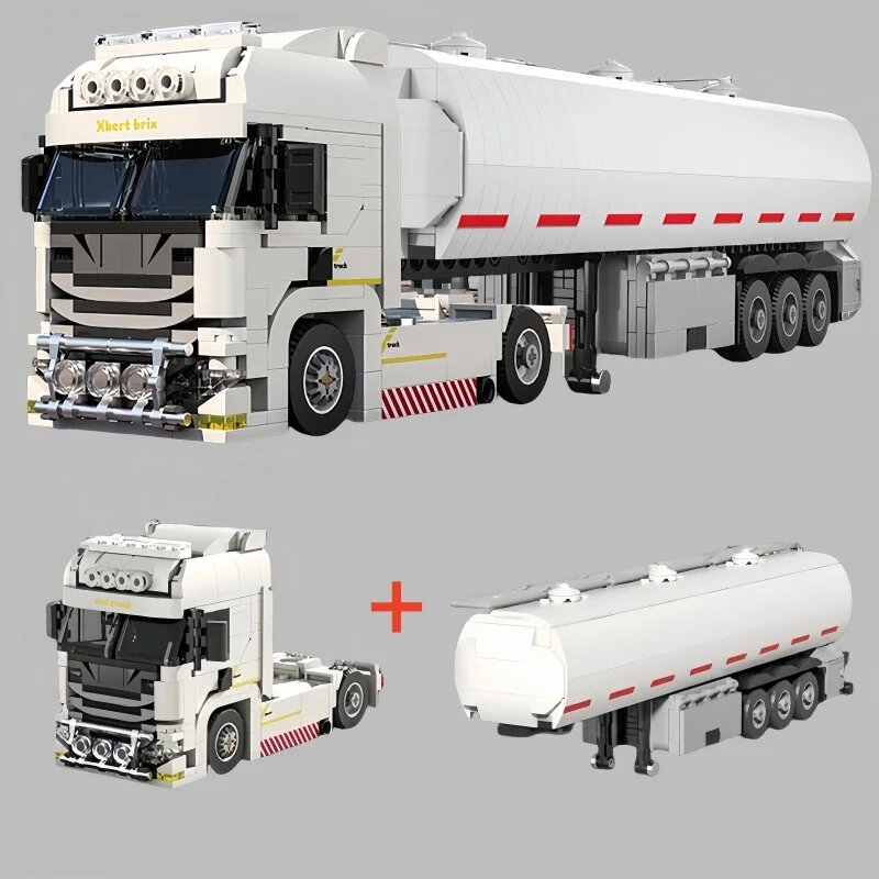 Конструктор KNEW BUILT «Европейский Грузовик» with box, Tanker Truck