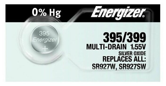 Батарейка Energizer Silver Oxide 395/399 (1 штука)