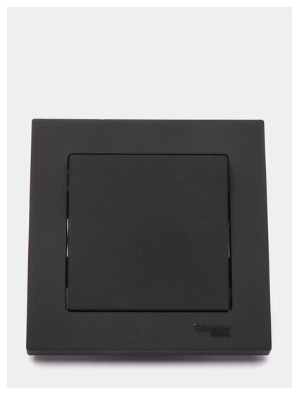 Выключатель ATN001012 одноклавишный в сборе, цвет черный/карбон Atlas Design,1 10 АХ