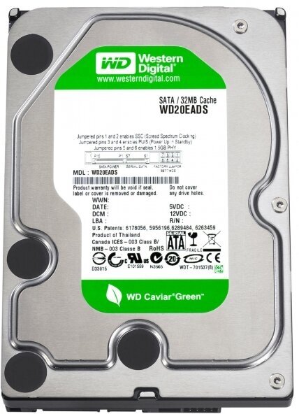 Жесткий диск Western Digital WD20EADS 2Tb IntelliPower SATAII 3.5" HDD