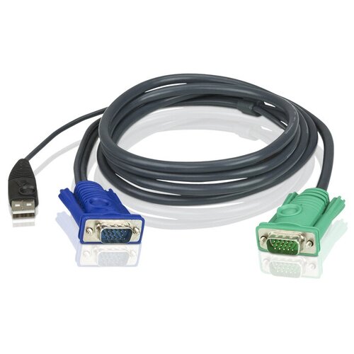 набор защищенныйх кабелей kvm usb dvi aten 2l 7d02udx2 KVM-кабель ATEN 2L-5201U