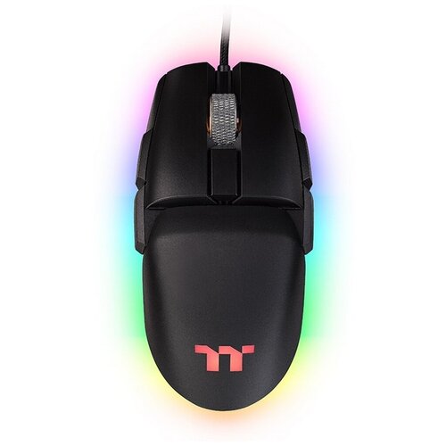 Мышь проводная Thermaltake Argent M5 RGB Gaming Mouse, черный, GMO-TMF-WDOOBK-01 мышь thermaltake argent m5 gmo tmf wdoobk 01 игровая 16000dpi rgb 8 кнопок чёрная