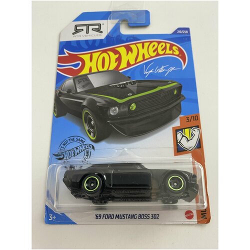 Машинка Hot Wheels Редкая модель 69 FORD MUSTANG BOSS 302 из серии MUSCLE MANIA