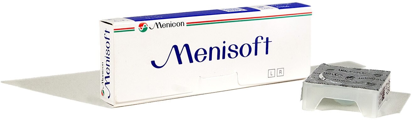 Контактные линзы Menicon Menisoft 3 линзы R. 8.6 -3.50, ежемесячные, прозрачные