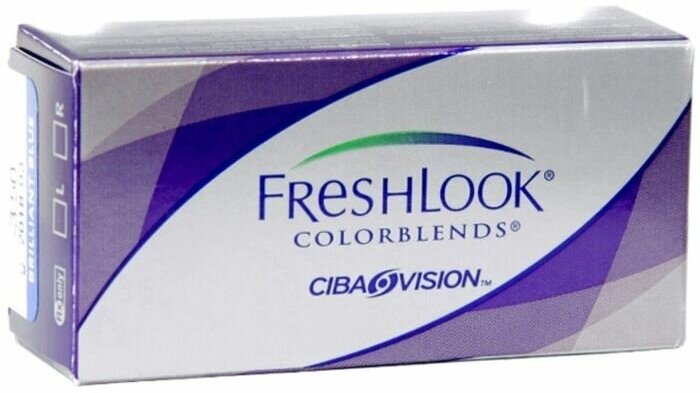 Контактные линзы Alcon Freshlook ColorBlends, 2 шт., R 8,6, D -2,5, sterling gray