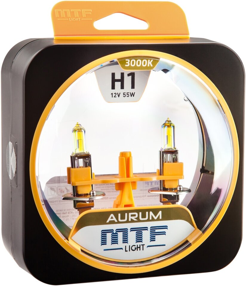 Комплект галогенных ламп MTF H1 Aurum 2 шт.