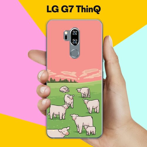 Силиконовый чехол на LG G7 ThinQ Овечки / для ЛДжи Джи 7 СинКу