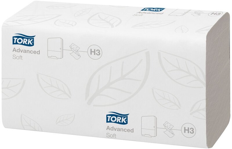 Полотенца бумажные лист. Tork "Advanced"(ZZ-сл)(Н3), 2-слойные, 200л/пач, 23*23см, белые, 20 штук