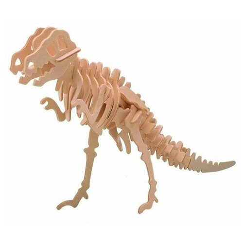 Деревянный конструктор Тираннозавр, сборная модель динозавра для детей, развивающая игрушка для мальчика и девочки.