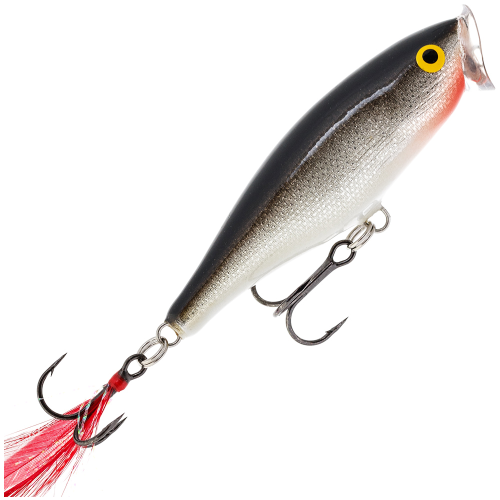 поппер для рыбалки rapala skitter pop elite 95 gdbst поверхностный 9 5см 17гр приманки на щуку воблер на жереха Воблер для рыбалки RAPALA Skitter Pop 05, 5см, 6гр, цвет S, плавающий