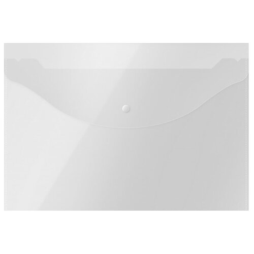 OfficeSpace Папка-конверт на кнопке А4, пластик 120 мкм, бесцветный папка конверт на кнопке профит а4 120мкм пк 4547