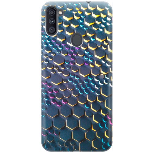 фото Re:pa накладка transparent для samsung galaxy a11 / m11 с принтом "графитовые соты"