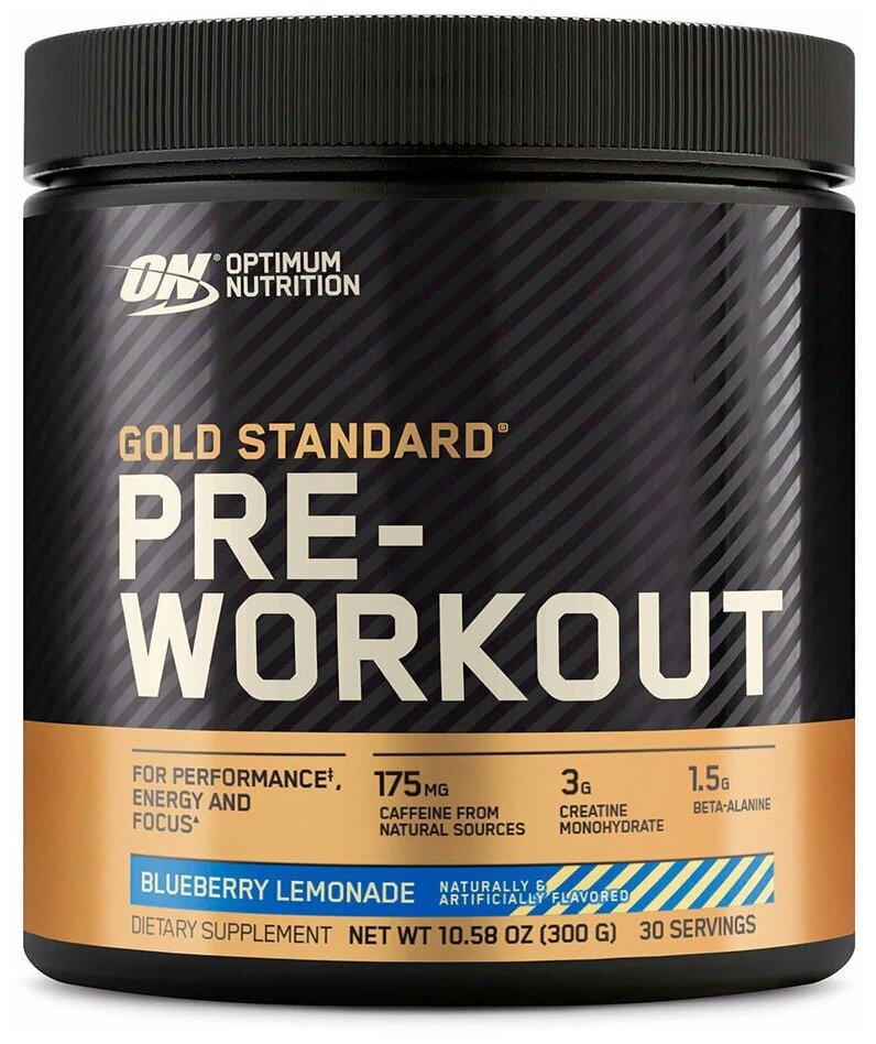 Предтренировочные комплексы для спортсменов Optimum Nutrition Gold Standard Pre-Workout 10,58 oz Blueberry Lemonade