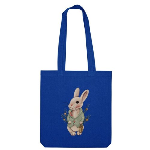Сумка шоппер Us Basic, синий мужская футболка милый кролик с фонариком 2xl серый меланж