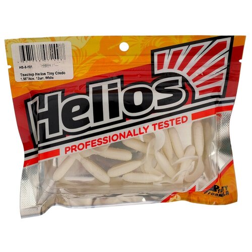helios твистер helios credo white 8 5 см 7 шт hs 11 001 Твистер Helios Тiny Credo White, 4 см, 12 шт. (HS-8-001)