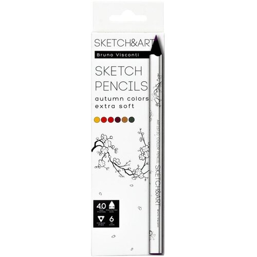 Набор карандашей SKETCH&ART4 мм, осенний пейзаж 6 ЦВ. 30-0118/10