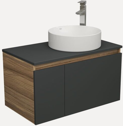 Изображение товара Комплект для ванной, 3 предмета (тумба 80, раковина D41, смеситель)