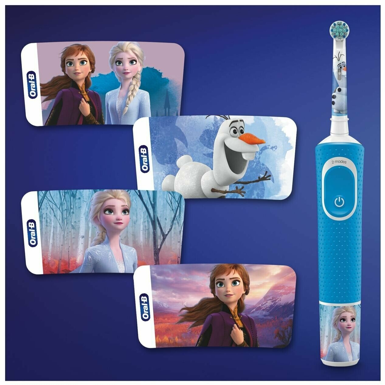 Детская электрическая зубная щетка Oral-B Vitality Kids Frozen "Холодное сердце" D100.423.2K, подарочная упаковка