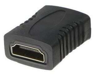 Переходник LuazON PL-004, HDMI (f) - HDMI (f), черный