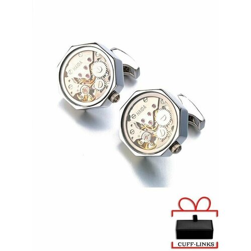 запонки санта клаус cuff links Запонки , серый, серебряный