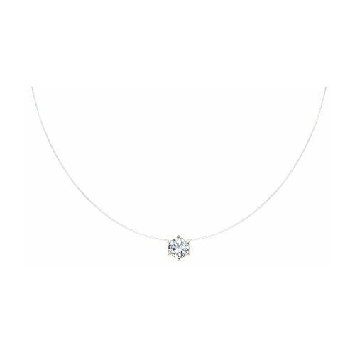 Колье Diamant online, золото, 585 проба, фианит, длина 42 см.