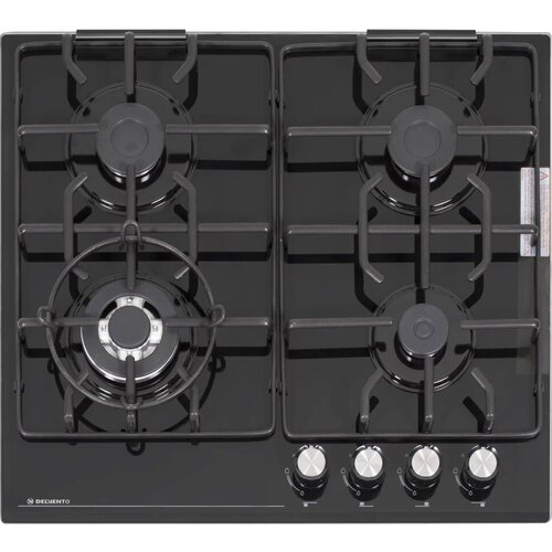 DELVENTO Встраиваемая варочная панель Газ 60 см 4 конфорки черное стекло 2141000₽