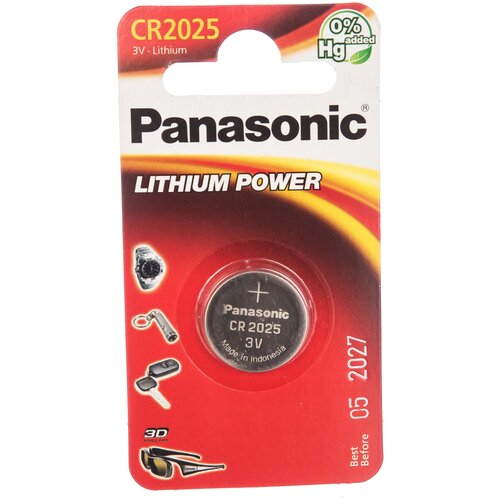 Дисковая литиевая батарейка CR2025 3В бл/1 Panasonic 5019068085121 15545878