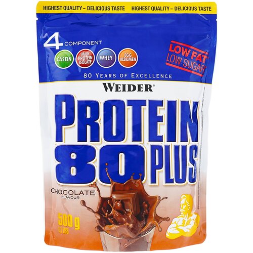 фото Протеин weider protein 80+, 500 гр., шоколад