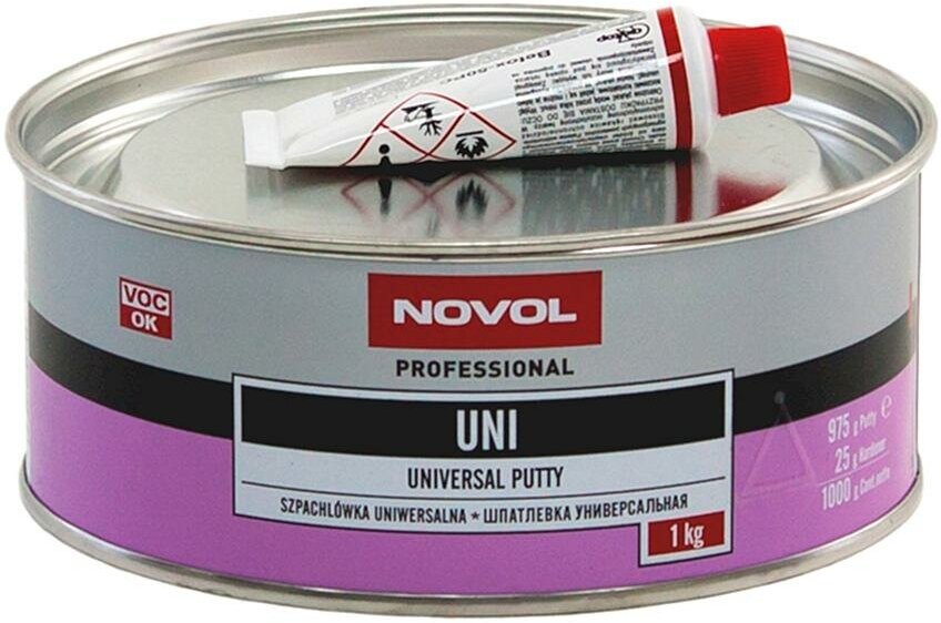 Шпатлевка автомобильная универсальная Novol UNI Universal Putty 1 кг.