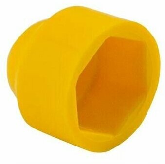 Колпачок на болт/гайку М6 (ключ 10) декоративный пластиковый желтый 10 шт - фотография № 3