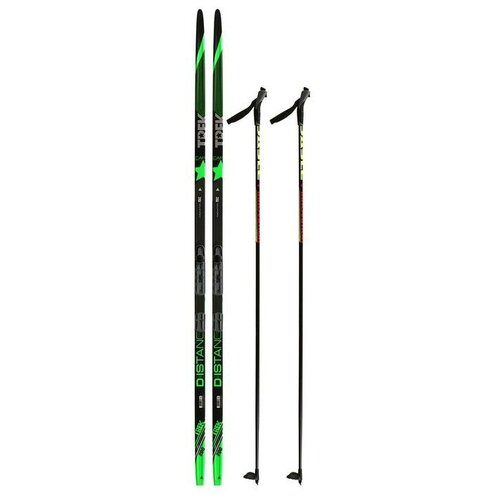 Комплект лыжный бренд ЦСТ (Step, 200/160 (+/-5 см), крепление: NNN), цвета микс