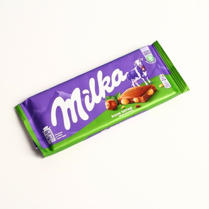 Шоколадная плитка Milka Hazelnuts / Милка с цельным фундуком 100гр (Германия) - фотография № 12