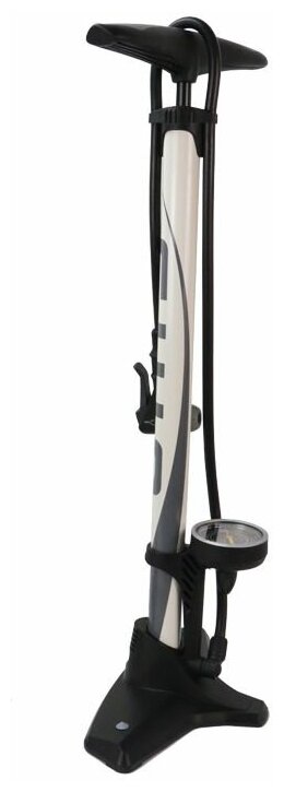 фото Велосипедный насос напольный стальной c манометром 2.5', универсальная головка на шланге до 11бар/160PSI GIYO GF-5525 (6-190525)