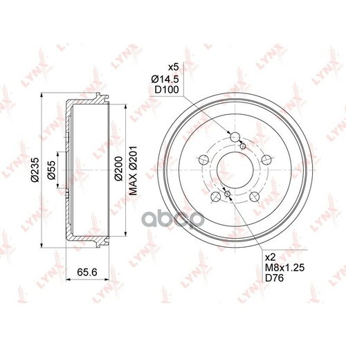 Барабан Тормозной | Зад | Bm-1001 Nsii0013152224 LYNXauto арт. BM1001