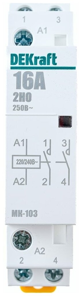 Контактор модульный МК-103 2НО 16А 230В DEKraft 18050DEK - фотография № 4