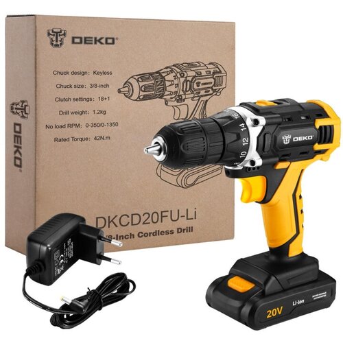 Комплект 5 штук Дрель-шуруповерт аккумуляторная DEKO DKCD20FU-Li 20В 063-4102 2380900₽