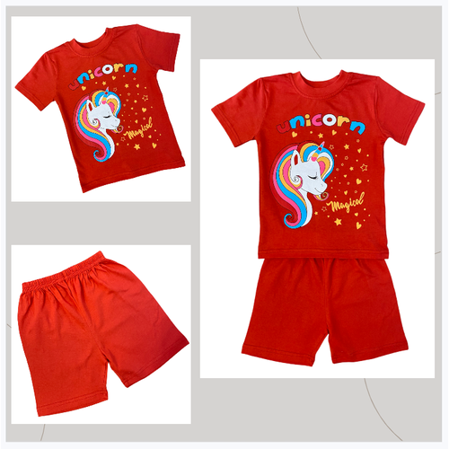 Комплект одежды Akzar Kids, футболка и шорты, повседневный стиль, размер 5, красный