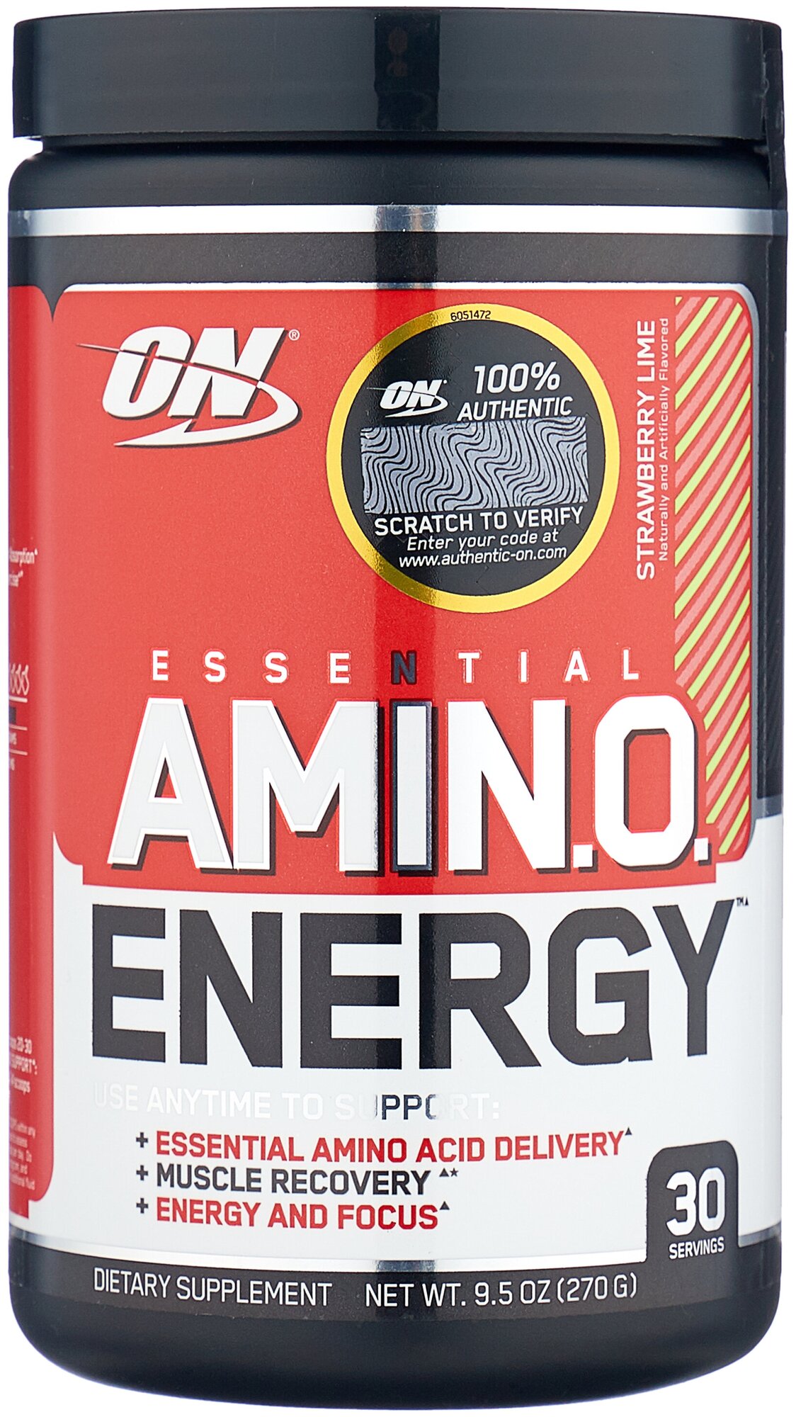 Amino Energy, 225-300 г / 30 порций, Strawberry Lime / Клубника Лайм, 270 г