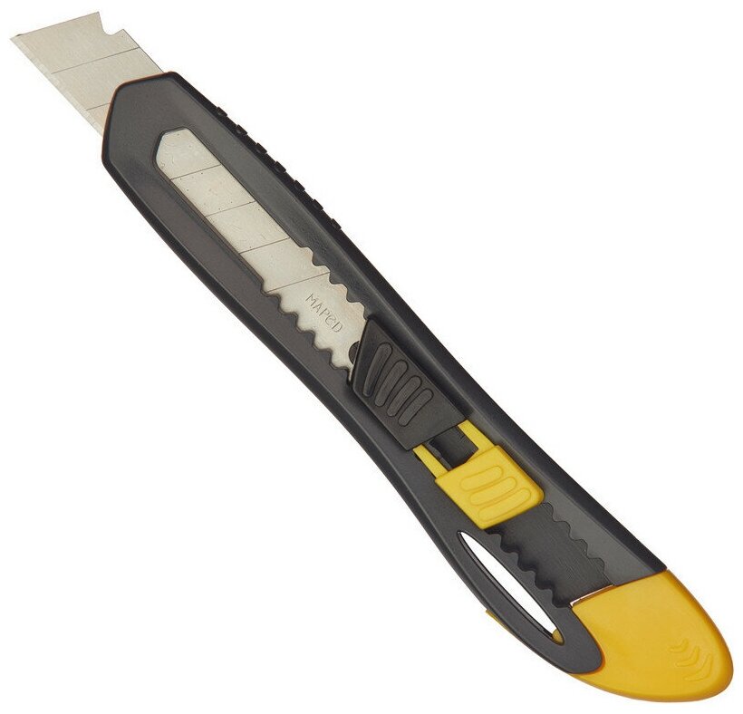 Нож канцелярский 18 мм Maped UNIVERSAL с фиксатором, пластик, цв. вассорт, 2 уп