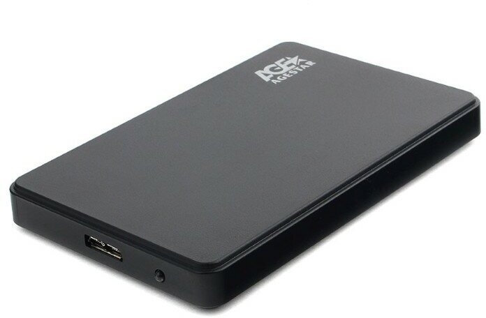 AgeStar Контейнер для HDD 3UB2P2 USB 3.0 Внешний корпус 2.5" SATAIII HDD SSD 3UB2P2 BLACK пластик, чёрный. UASP