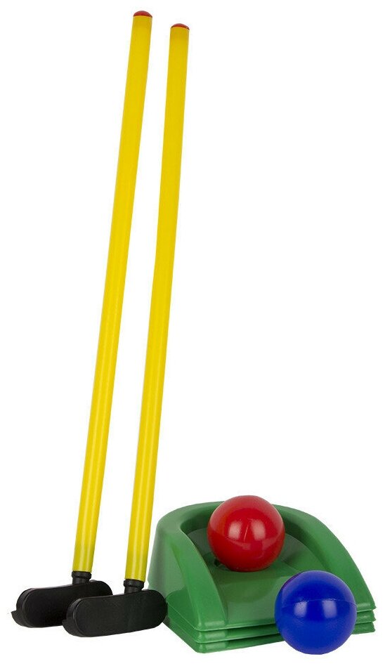 Игра "Мини - гольф" (клюшка 2 шт, лунка 3шт, шар 2шт.), Совтехстром У473