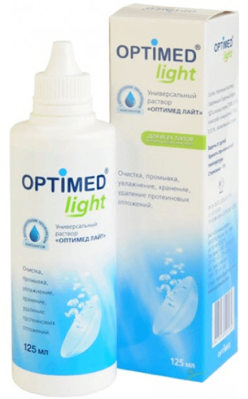 Раствор для контактных линз Optimed Light, 125 мл