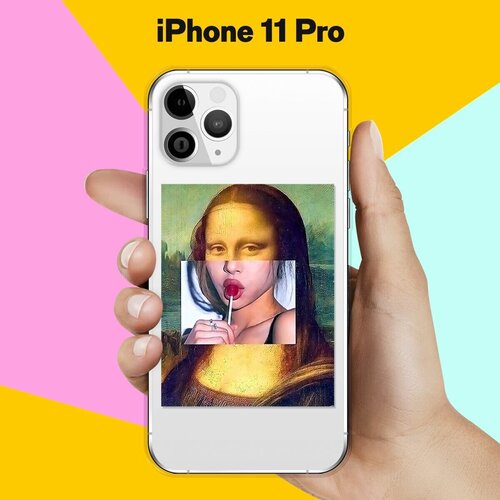 Силиконовый чехол Мона на Apple iPhone 11 Pro силиконовый чехол на apple iphone 15 pro эпл айфон 15 про прозрачный