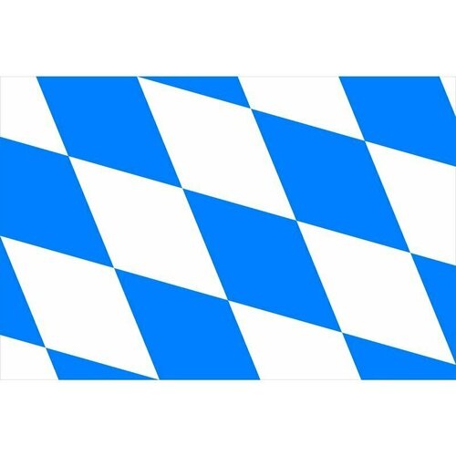 Флаг Баварии ромбовидный. Размер 135x90 см.