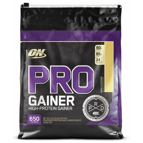 Гейнер Optimum Nutrition Pro Gainer, 4620 г, ванильный крем гейнер optimum nutrition gold standard pro gainer 4620 г ванильный крем